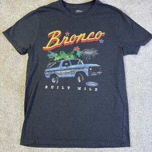 Ford Bronco Built Wild Black T-Shirt Small Off Road Graphic Tee